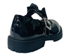 Infant's Faux Patent Leather Buckle Bow Flat Shoes - Flats - British D'sire