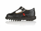 Infants Youths Kickers KICK T CORE Leather T Bar Shoes Black - Shoes - British D'sire