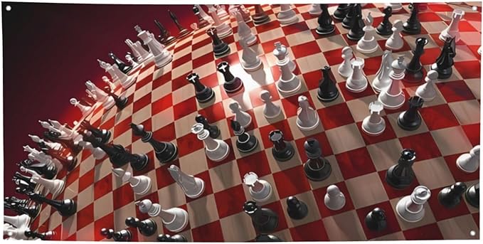 International Chess Banner Party Decor Backdrop Banner Themed Party Photography Background Decorations Banner Birthday Party Supplies Favors Wall Decor Banner 47 x 24 Inch - British D'sire