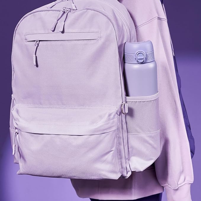 ION8 1 Litre Stainless Steel Water Bottle, Leak Proof, Easy to Open, Secure Lock, Dishwasher Safe, Carry Handle, Hygienic Flip Cover, Easy Clean, Durable, Metal Water Bottle, 1200 ml/40 oz, Periwinkle Secondary image