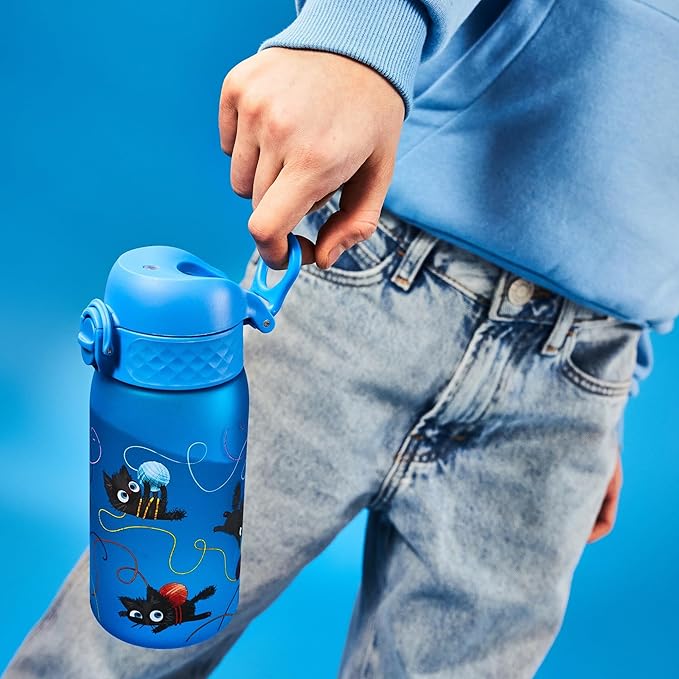 Ion8 Kids Water Bottles, BPA Free, Leakproof, Dishwasher Safe, Easy Open, Secure Lock, Small Boys & Girls Water Bottle, Kids Drinks Bottle  Blue 350ml Secondary image
