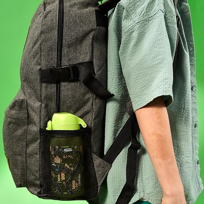 Ion8 Kids Water Bottles, BPA Free, Leakproof, Dishwasher Safe, Easy Open, Secure Lock, Water Bottle, Kids Drinks Bottle Green, 350ml Secondary image