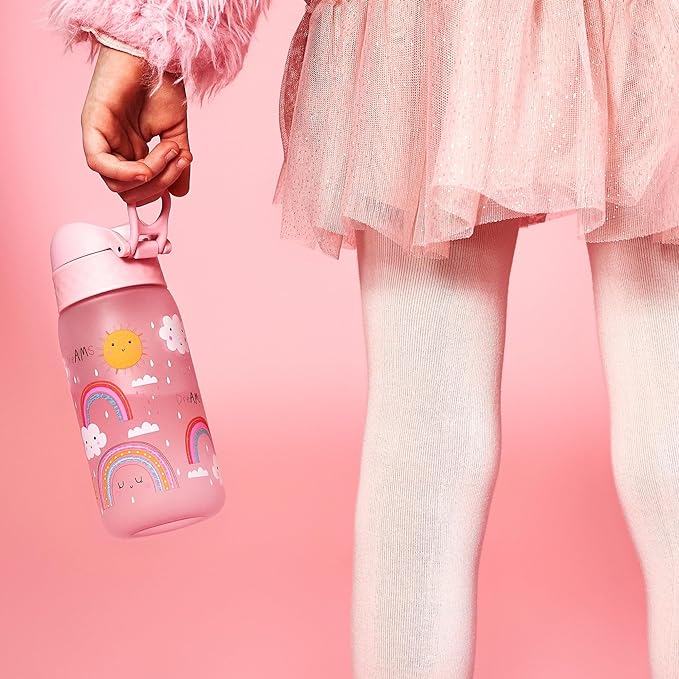 Ion8 Kids Water Bottles, BPA Free, Leakproof, Dishwasher Safe, Easy Open, Secure Lock, Water Bottle, Kids Drinks Bottle Light Pink 350ml Secondary image