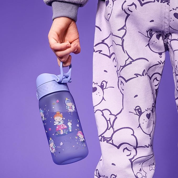 Ion8 Kids Water Bottles, BPA Free, Leakproof, Dishwasher Safe, Easy Open, Secure Lock, Water Bottle, Kids Drinks Bottle  Lilac Fairy, 350ml Secondary image