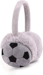 IPENNY Boys Girls Fur Earmuffs Xmas Gift Cute Football Design Winter Fluffy Thermal Ear Warmers Handband Cold Weather Earplugs Comfortable Fashion Cartoon Ear Muffs Protector - Earmuff - British D'sire