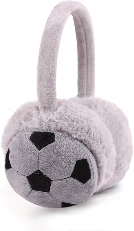 IPENNY Boys Girls Fur Earmuffs Xmas Gift Cute Football Design Winter Fluffy Thermal Ear Warmers Handband Cold Weather Earplugs Comfortable Fashion Cartoon Ear Muffs Protector - Earmuff - British D'sire