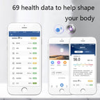 ISCRLE7 Smart Weight Scale Bluetooth Body Fat Measuring Instrument Battery Model(Bright Black) - British D'sire