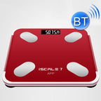 ISCRLE7 Smart Weight Scale Bluetooth Body Fat Measuring Instrument Battery Model(Red) - British D'sire