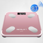 ISCRLE7 Smart Weight Scale Bluetooth Body Fat Measuring Instrument Battery Model(Rose Gold) - British D'sire