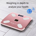 ISCRLE7 Smart Weight Scale Bluetooth Body Fat Measuring Instrument Charging Model(Rose Gold) - British D'sire