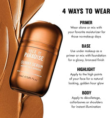 Isle of Paradise Sunny Serum, Skin Perfecting and Illuminating Instant Face Bronzer - British D'sire