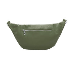 Italian Designer Leather Large Sling Bag Mustard - British D'sire