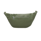 Italian Designer Leather Large Sling Bag Olive Green - British D'sire