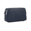 Italian Designer Leather Rectangular Triple Compartment Crossbody Navy - British D'sire