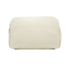 Italian Designer Leather Rectangular Triple Compartment Crossbody Tan - British D'sire