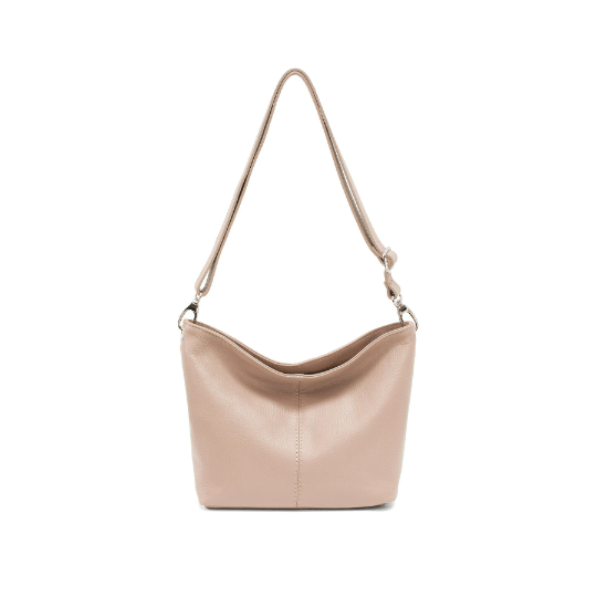Italian Designer Plain Leather Bucket Bag - Swolit Beatrice Nude - British D'sire
