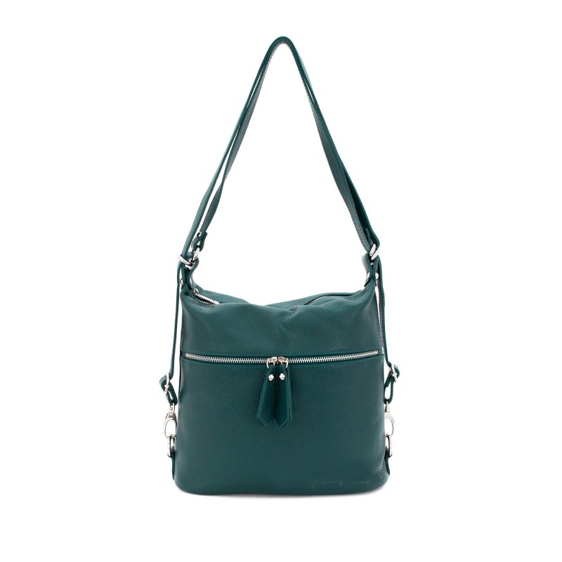 Italian Designer Soft Leather Convertible Backpack Bag- Swolit Ninetta-Teal - British D'sire