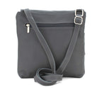 Italian Designer Soft Leather Crossbody Two Pockets- Simpsi Dark Grey - British D'sire