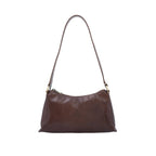 Italian Designer Tamponato Leather Crossbody Small Brown - British D'sire