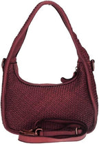 Italian Leather Raven Shoulder Hobo Bag for Women - Bordeaux - Leather Handbag - British D'sire