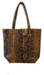 Italian Leather Snake Tote Bag - British D'sire