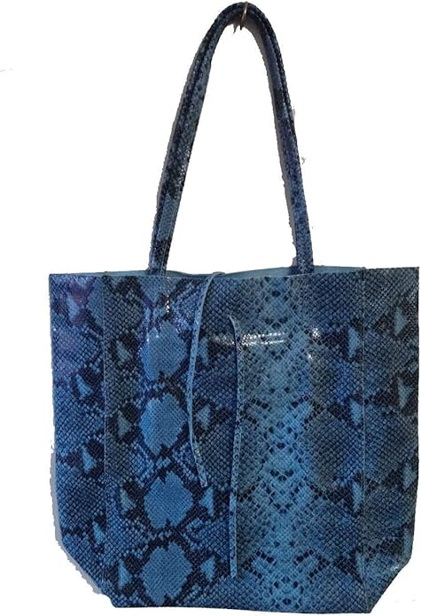 Italian Leather Snake Tote Bag - British D'sire