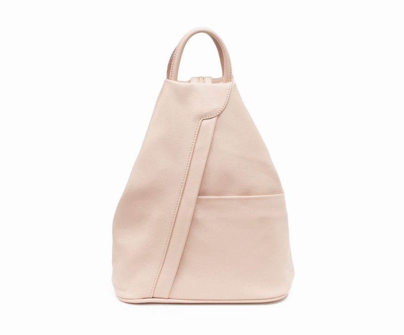 Italian Leather Triangular Backpack- Swolit Ilaria Nude Secondary image