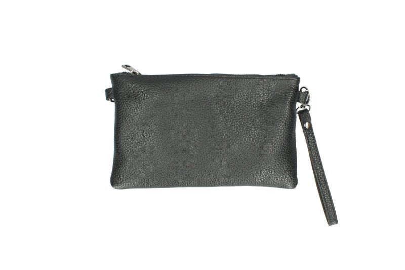 Italian Leather Women's Shoulder Handbag with Wrist Strap - Michelle - Leather Handbag - British D'sire