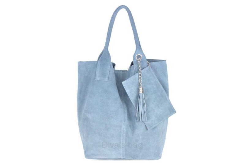 Italian Suede Leather Arianna Tote Bag - British D'sire