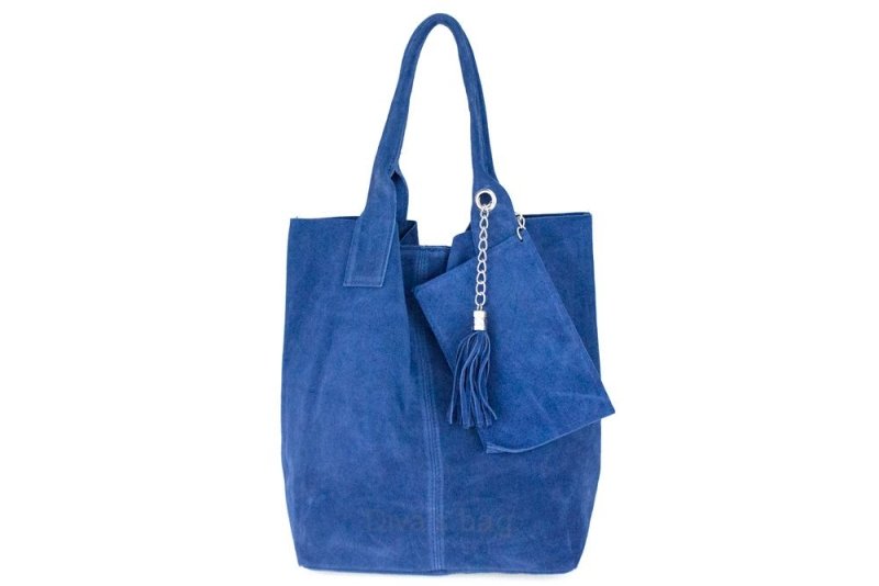 Italian Suede Leather Arianna Tote Bag - British D'sire