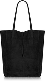 Italian Suede Leather Tote Bag - Suede Tote Bags - British D'sire