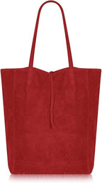 Italian Suede Leather Tote Bag - Suede Tote Bags - British D'sire