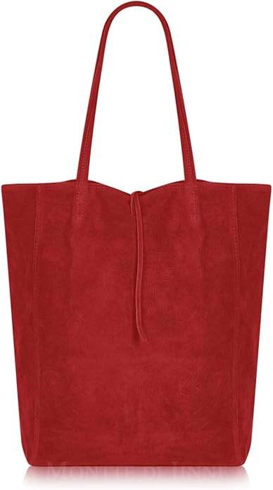 Italian Suede Leather Tote Bag - Suede Tote Bags - British D'sire