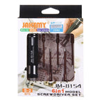 JAKEMY JM - 8154 6 in 1 Model Screwdriver Set with 65mm S - 2 Precision Bits(Cross 3.0, Hexagon H1.5 & H2.0 & H2.5 & H3.0) - British D'sire