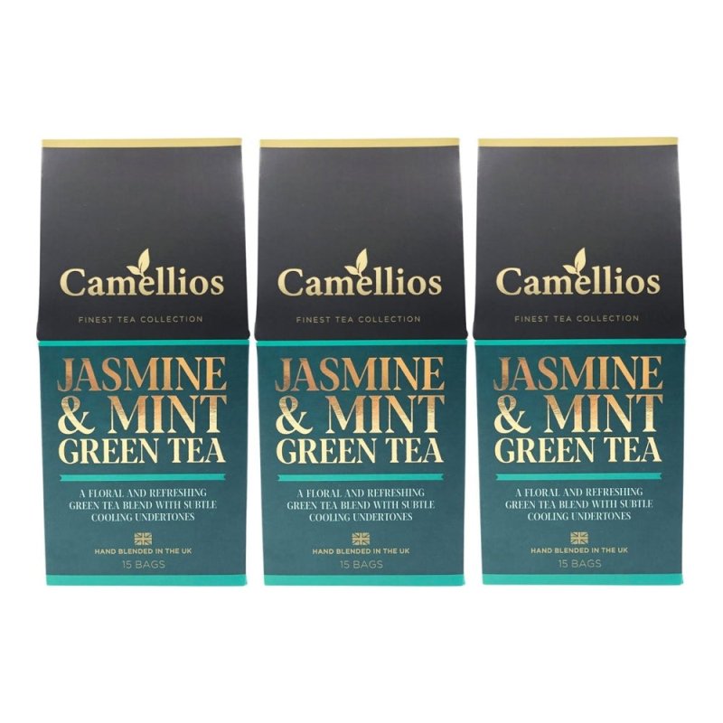 Jasmine and Mint Green Tea, Pyramid Tea Bags, Green Tea Blend - Tea & Infusions - British D'sire