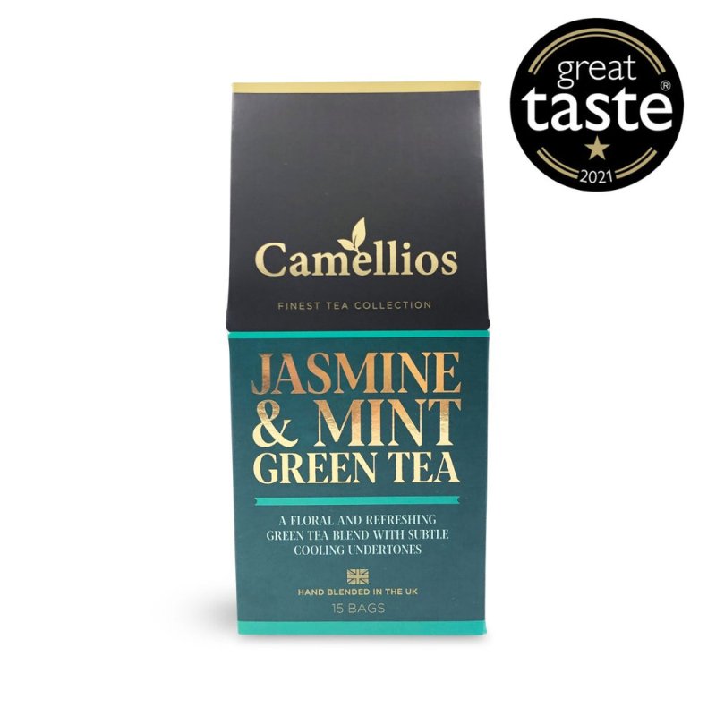 Jasmine and Mint Green Tea, Pyramid Tea Bags, Green Tea Blend - Tea & Infusions - British D'sire