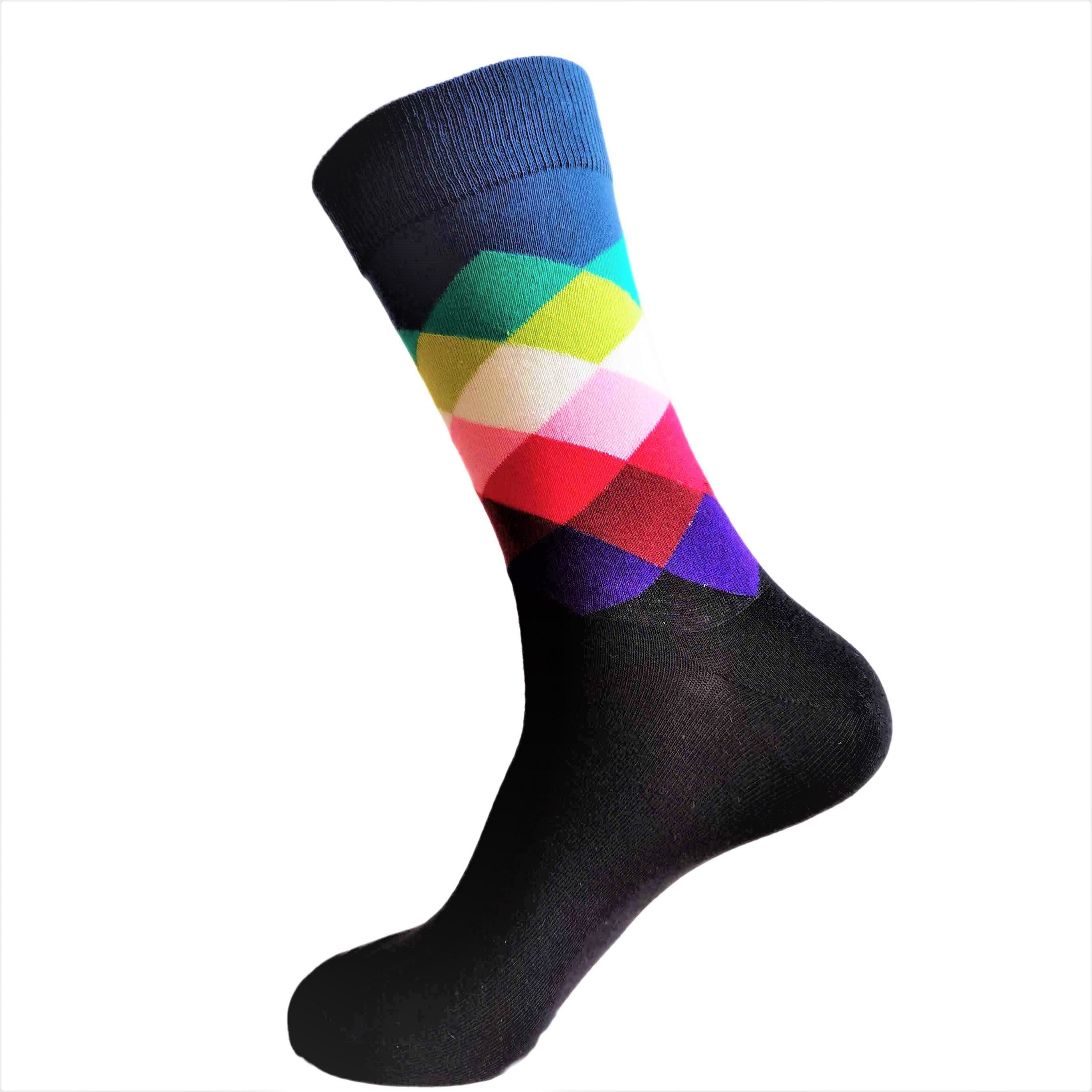 3-Pack Navy, Green and Pink Socks - British D'sire