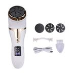 JD-510 Rechargeable Electric Foot Callus Remover with Vacuum Cleaner White - British D'sire