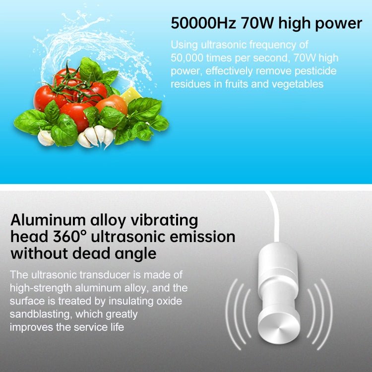 JeKen CE - 9600 Household Ultrasonic Cleaner Vegetable Washing Glasses Watch Jewelry Cleaner(UK Plug) - British D'sire