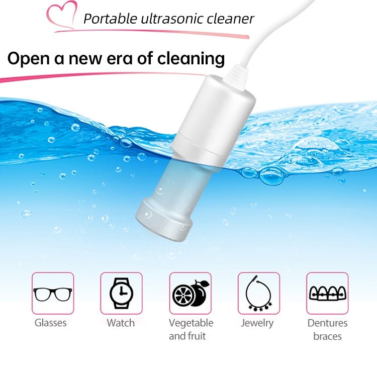 JeKen CE - 9600 Household Ultrasonic Cleaner Vegetable Washing Glasses Watch Jewelry Cleaner(US Plug) - British D'sire