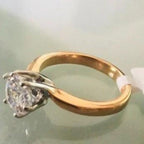 Jewellery Kingdom Solitaire Cz 2 Carat Steel Engagement 14kt Ladies All Sizes Ring (Rose Gold) - Engagement Rings - British D'sire