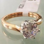 Jewellery Kingdom Solitaire Cz 2 Carat Steel Engagement 14kt Ladies All Sizes Ring (Rose Gold) - Engagement Rings - British D'sire