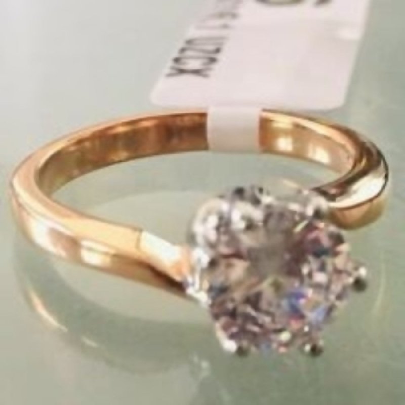 Jewellery Kingdom Solitaire Cz 2 Carat Steel Engagement 14kt Ladies All Sizes Ring (Rose Gold) - Engagement Rings - British D'sire