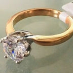 Jewellery Kingdom Solitaire Cz 2 Carat Steel Engagement 14kt Ladies All Sizes Ring (Rose Gold) - Engagement Rings - British D'sire