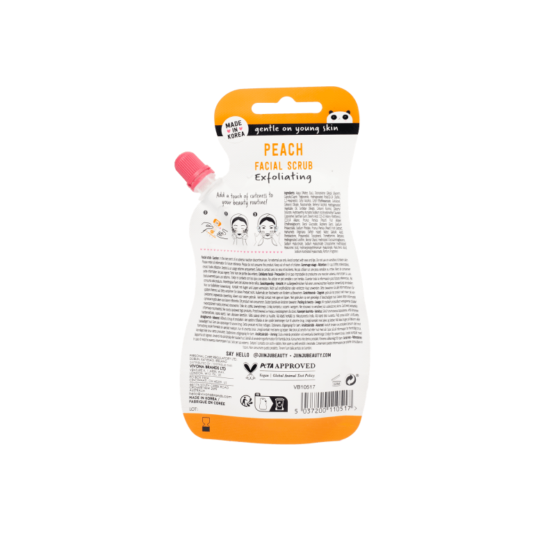 Jiinju Exfoliating Peach Facial Scrub - Facial Scrub - British D'sire