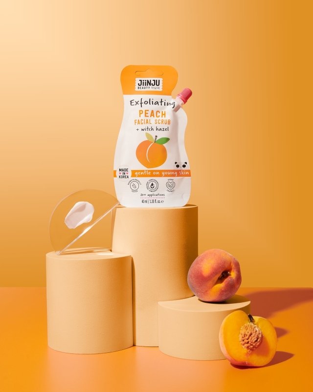 Jiinju Exfoliating Peach Facial Scrub - Facial Scrub - British D'sire