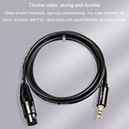 JINGHUA 3.5mm Male To XLR Female Microphone Cable Computer Mixer Audio Cable, Length: 1.5m - British D'sire