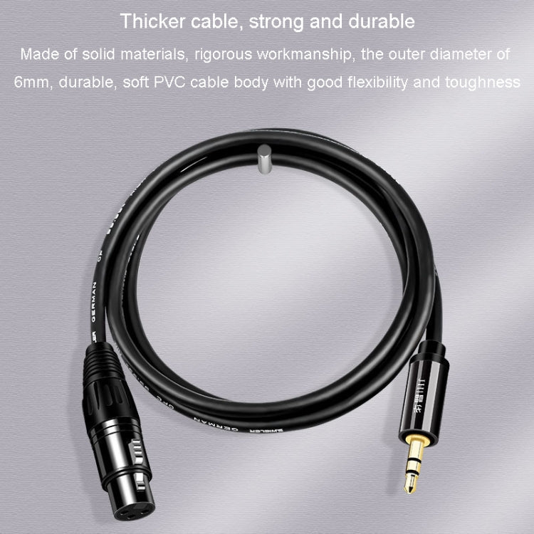 JINGHUA 3.5mm Male To XLR Female Microphone Cable Computer Mixer Audio Cable, Length: 1.5m - British D'sire