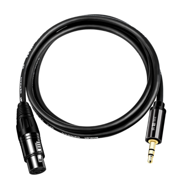 JINGHUA 3.5mm Male To XLR Female Microphone Cable Computer Mixer Audio Cable, Length: 1.5m - British D'sire Main image