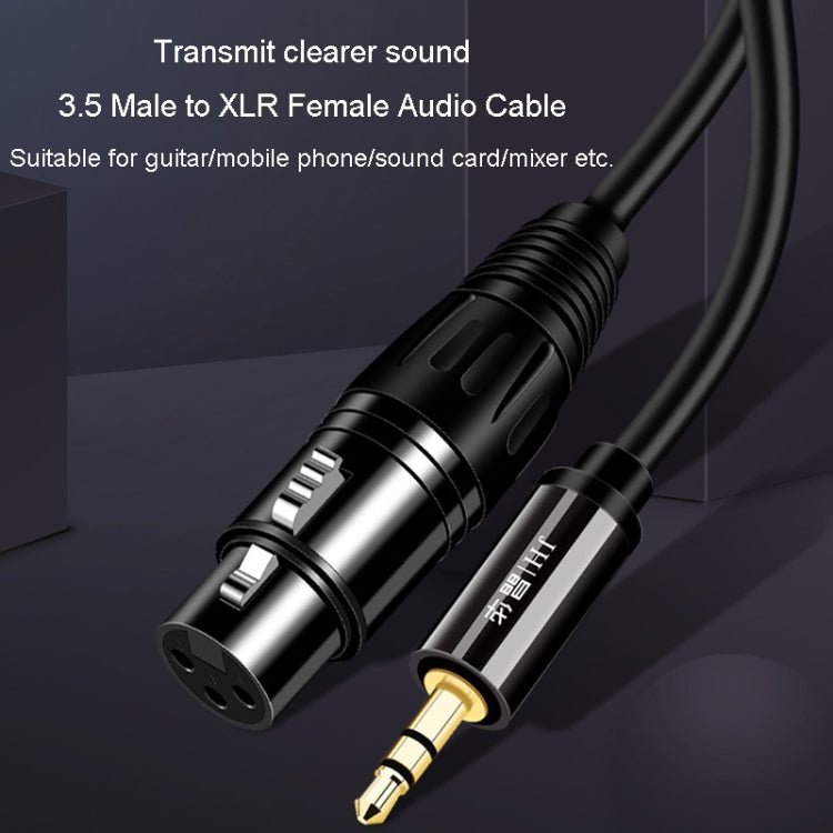 JINGHUA 3.5mm Male To XLR Female Microphone Cable Computer Mixer Audio Cable, Length: 3m - British D'sire